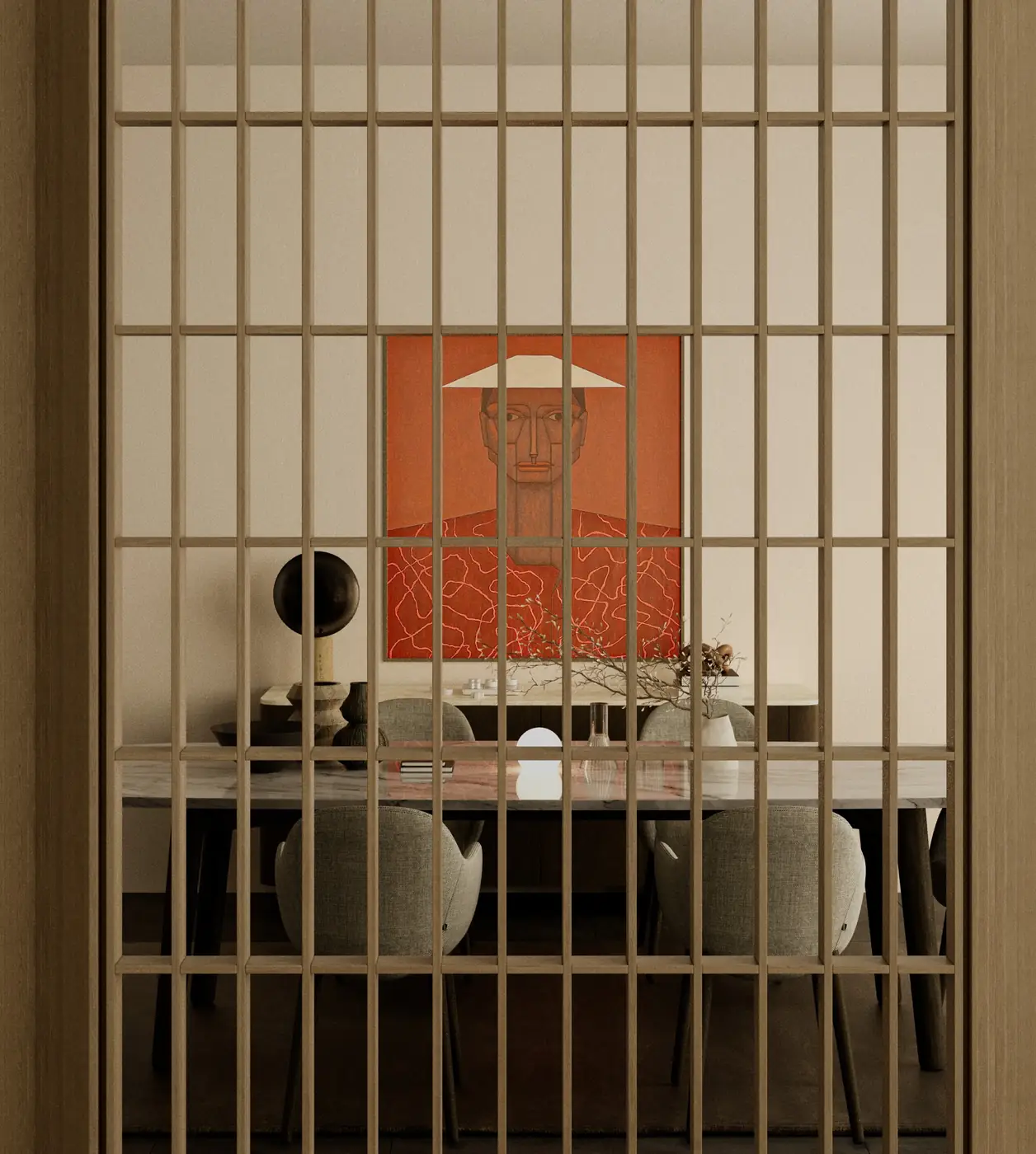 Shoji Living dining screen