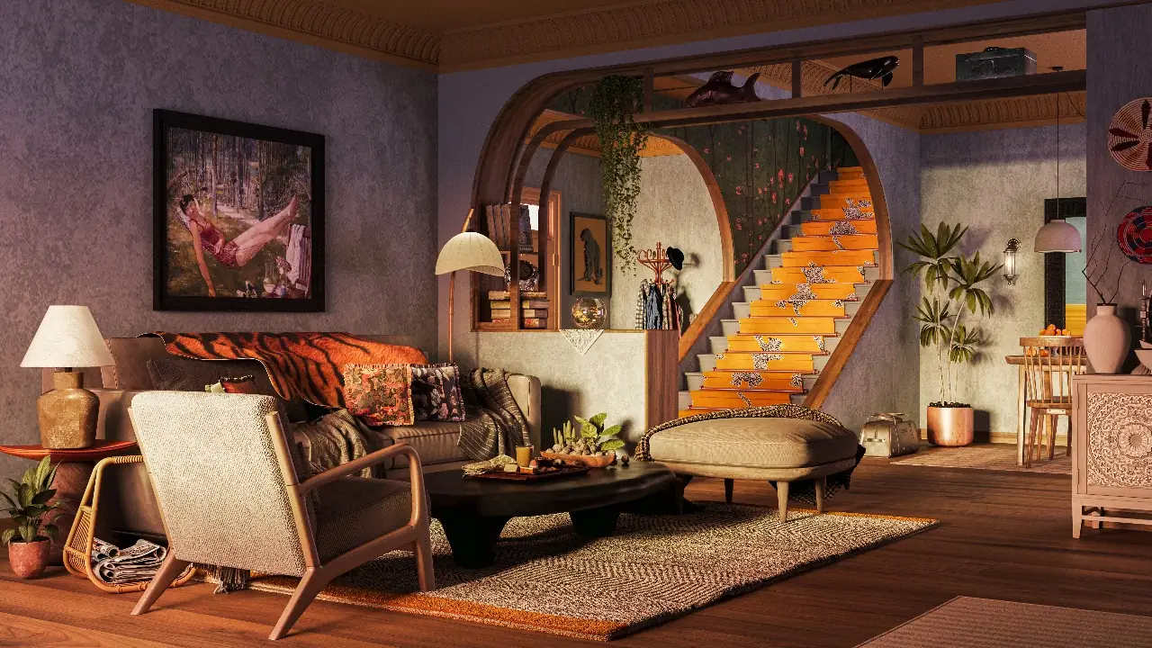 Stage Left stylized interior