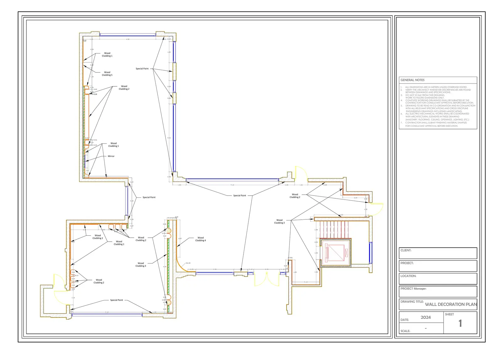 Wall decoration plan